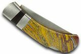 Pocket Knife with Banded Iron Formation Inlays & Base #370737-2